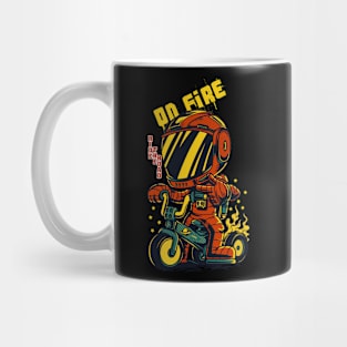 Retro Biker Art: Vintage Motorcycle Rider Design Mug